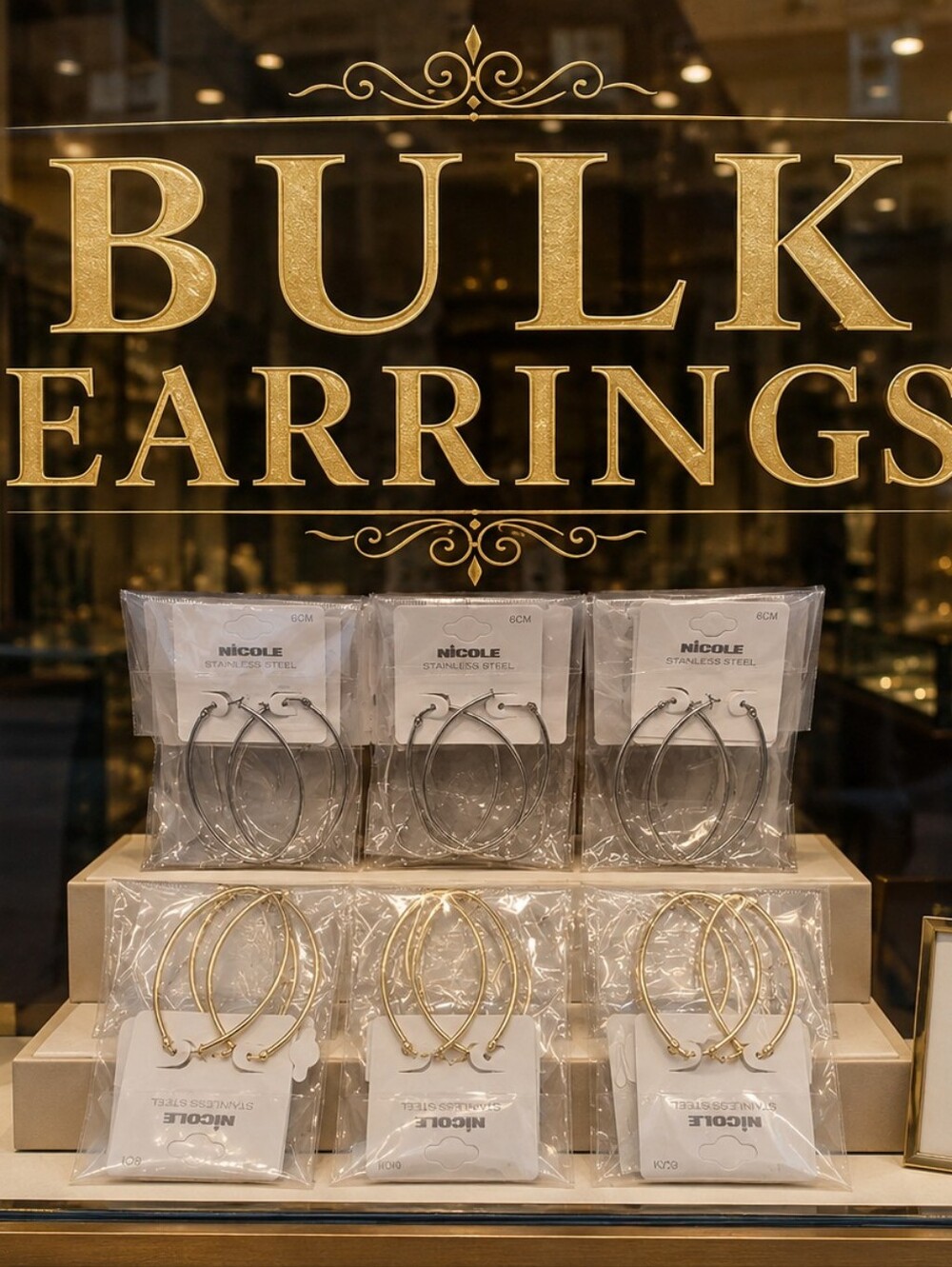 BULK Silver And Gold Tone Hoop Earrings